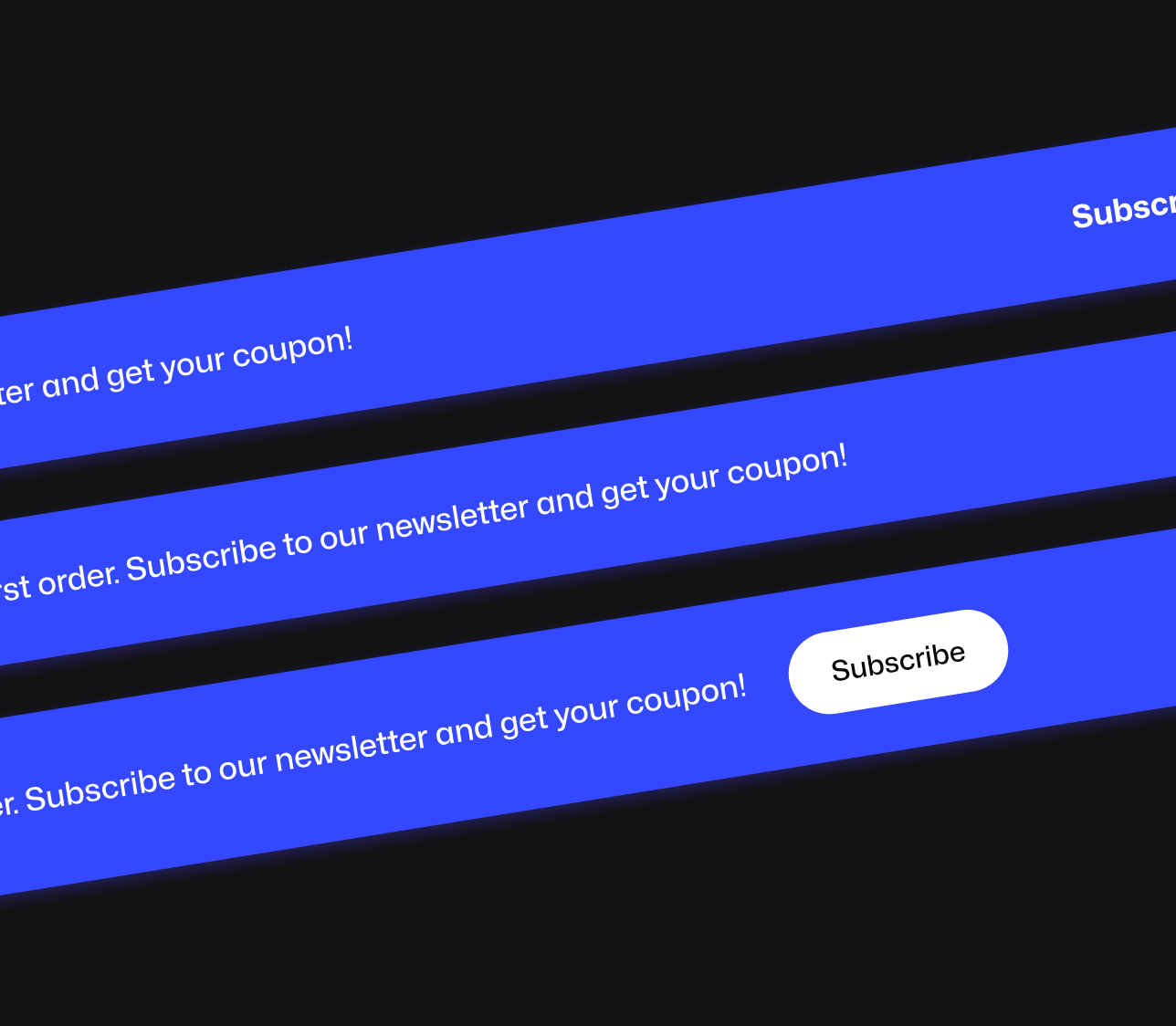 GenerativeAI X - 3 Notification Bars - AI Generator Webflow Template